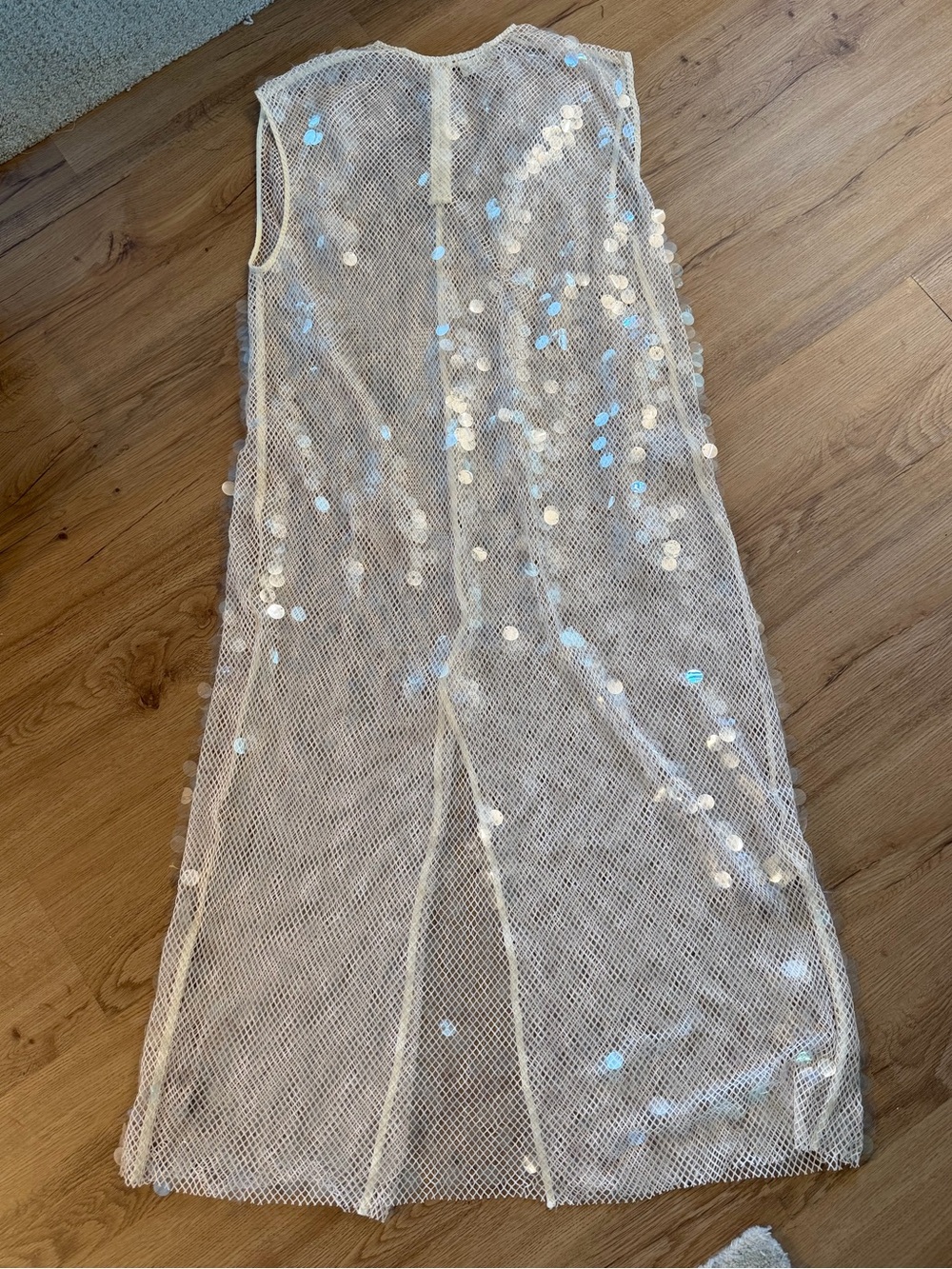 Vrg Grl Astrid Sequin Maxi Dress - Cream
